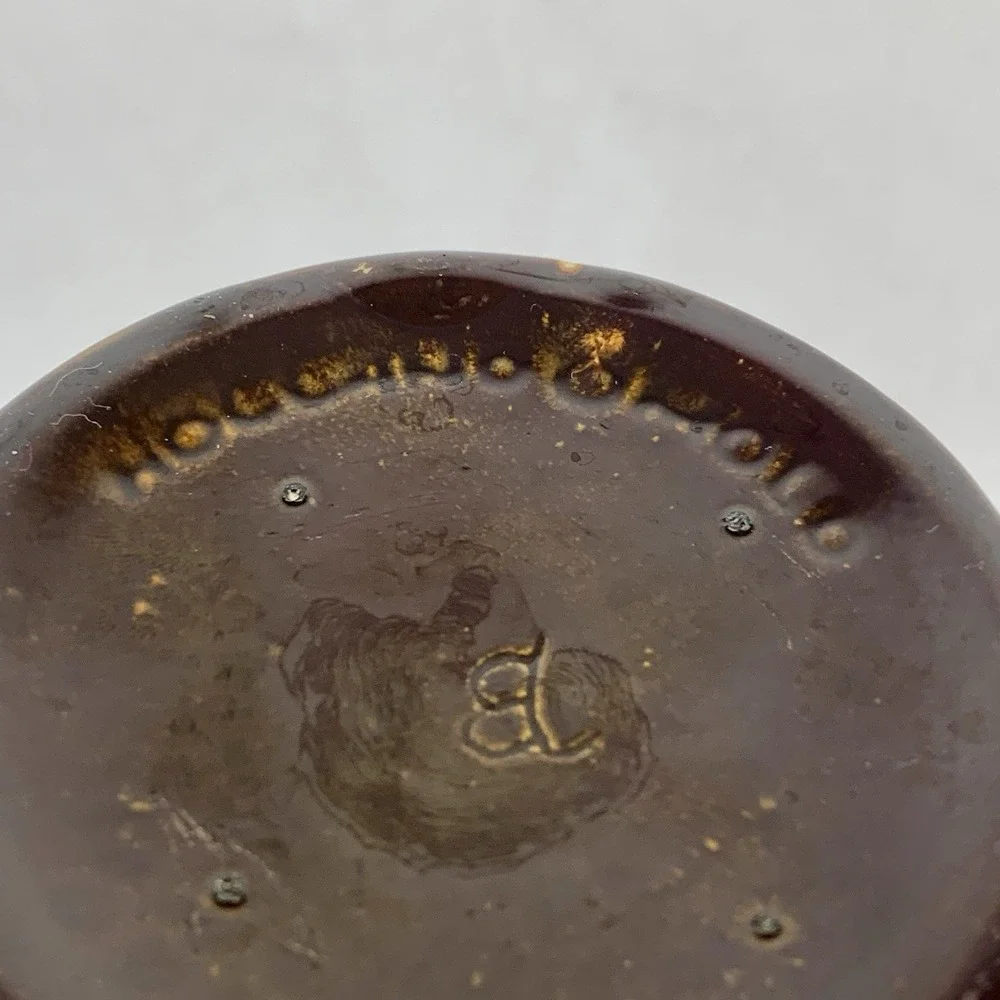 Vintage Splotchy 70s Brown Vase Holland Mold 10